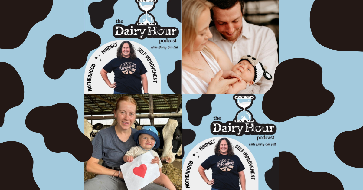 In the latest episode of the Dairy Hour podcast, host Val Lavigne sits down with Jaime Mowry to talk about Motherhood and farming