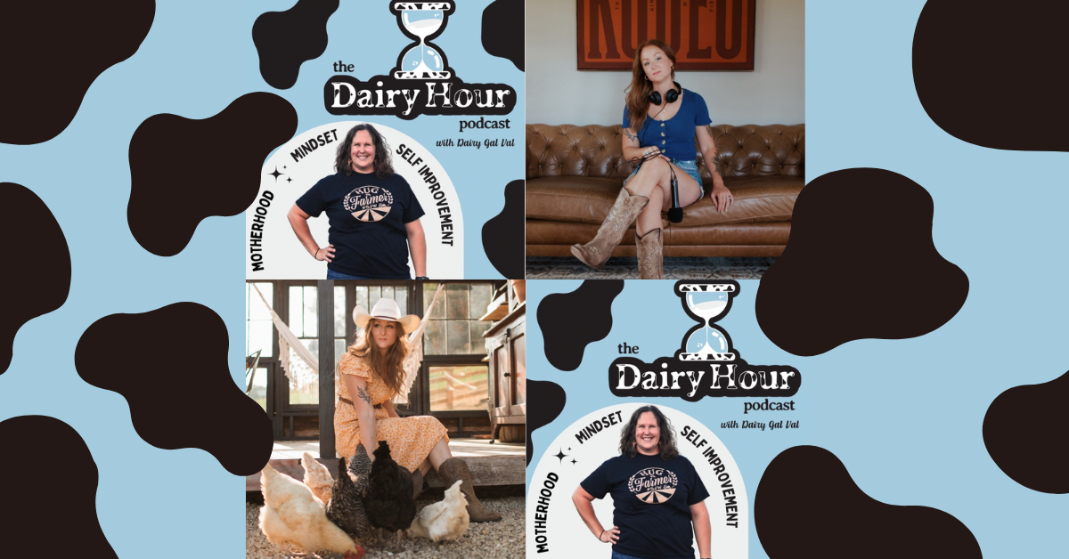 In this episode of the Dairy Hour Podcast, host Val Lavigne (@DairyGalVal) sits down with Courtney Feigl, a former healthcare worker turned farmer and podcaster.